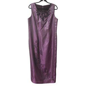 Purple Evening Beaded Gown